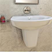 روشویی نیم پایه سینا چینی مدل آلپ  سایز 50